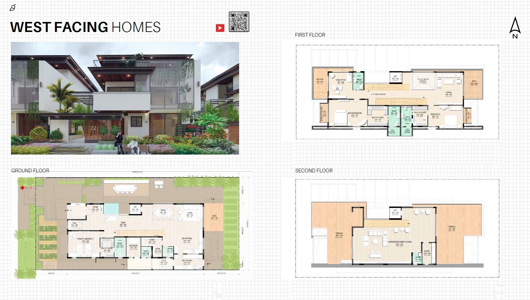 Floor plan of 3 BHK 6500 Sq. Ft. Villa in Organo Kandawada, Hyderabad
