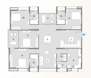  4 BHK Apartment at Pacifica Hillcrest Phase 1, Gachibowli – for Rent