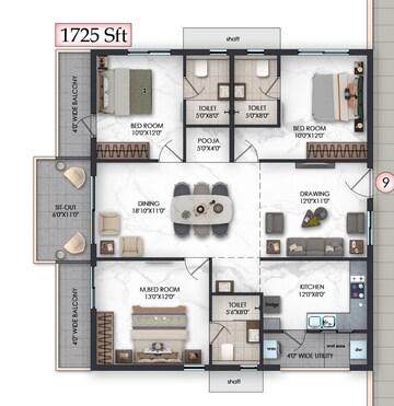  3 BHK Apartment at Pavani Felicity, Nizampet – for Sale