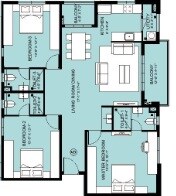 3 BHK 1977 Sq. Ft. Apartment