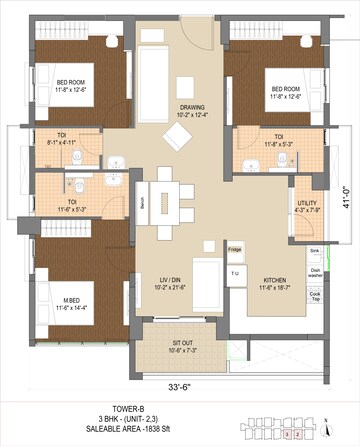  3 BHK Apartment at Phoenix Golf Edge, Gachibowli – for Sale