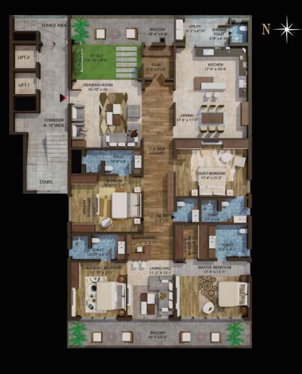 phoenix halcyon apartment 4bhk sq 4897sqft 1