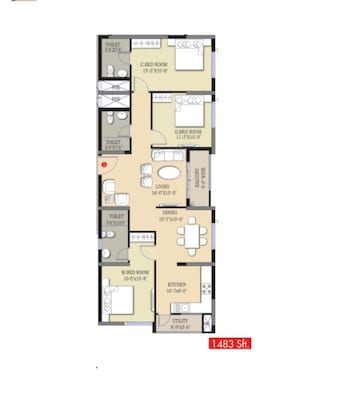  3 BHK Apartment at Prajay Megapolis, Kukatpally – for Rent