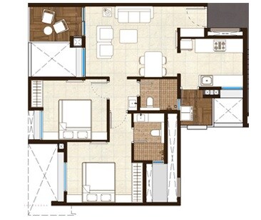 2 BHK 1210 Sq. Ft. Apartment