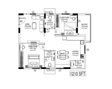  2 BHK Apartment at Praneeth Pranav Solitaire, Bachupally – for Rent