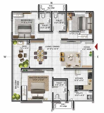  3 BHK Apartment at Prestige Beverly Hills, Kokapet – for Sale