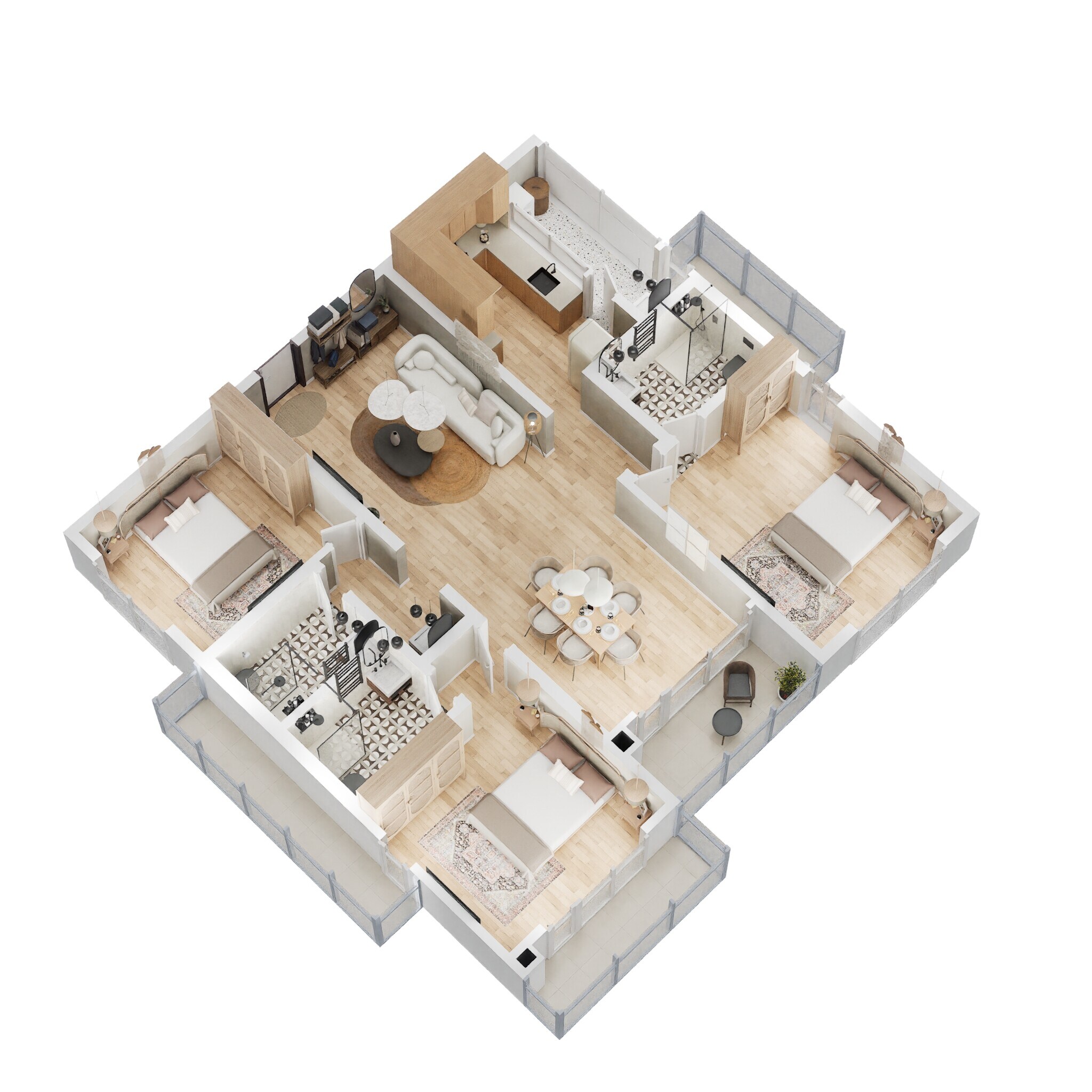 3 BHK 2003 Sq. Ft. Apartment