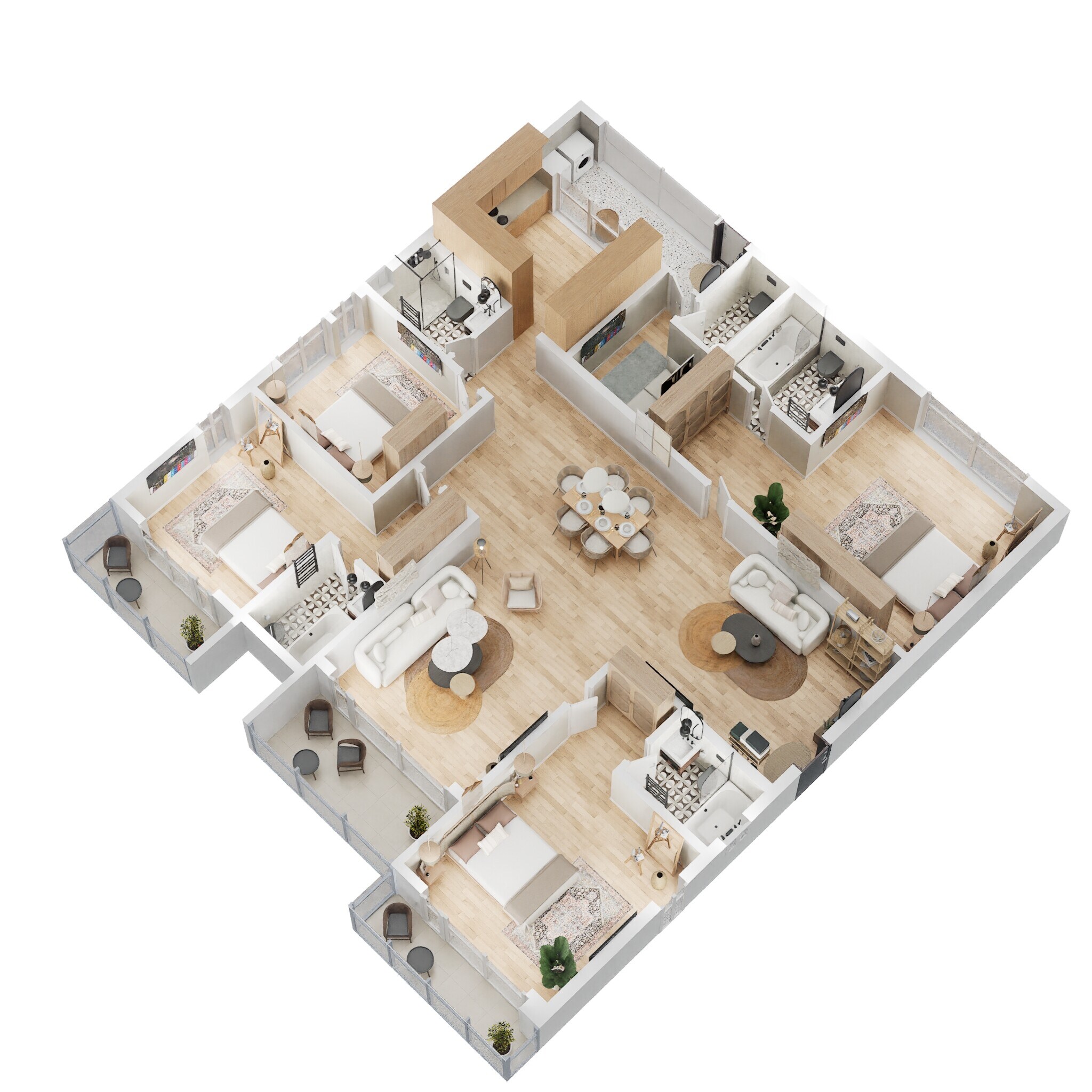 4 BHK 3500 Sq. Ft. Apartment