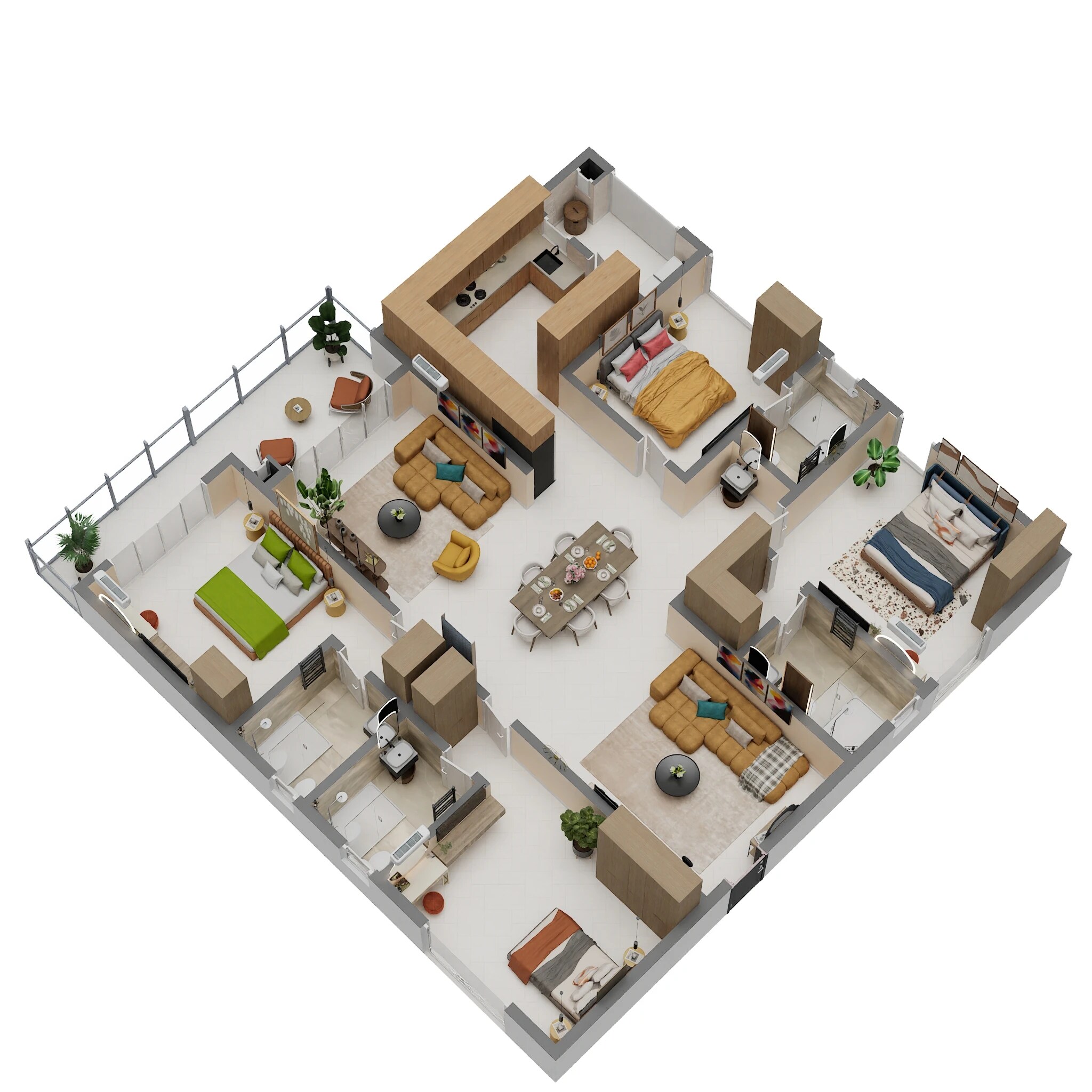 4 BHK 2723 Sq. Ft. Apartment