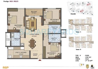 3 BHK Apartment For Resale in Prestige High Fields Gachibowli Hyderabad  8041682