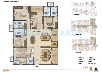 4 BHK Apartment For Resale in Prestige High Fields Gachibowli Gachibowli Hyderabad  7930850