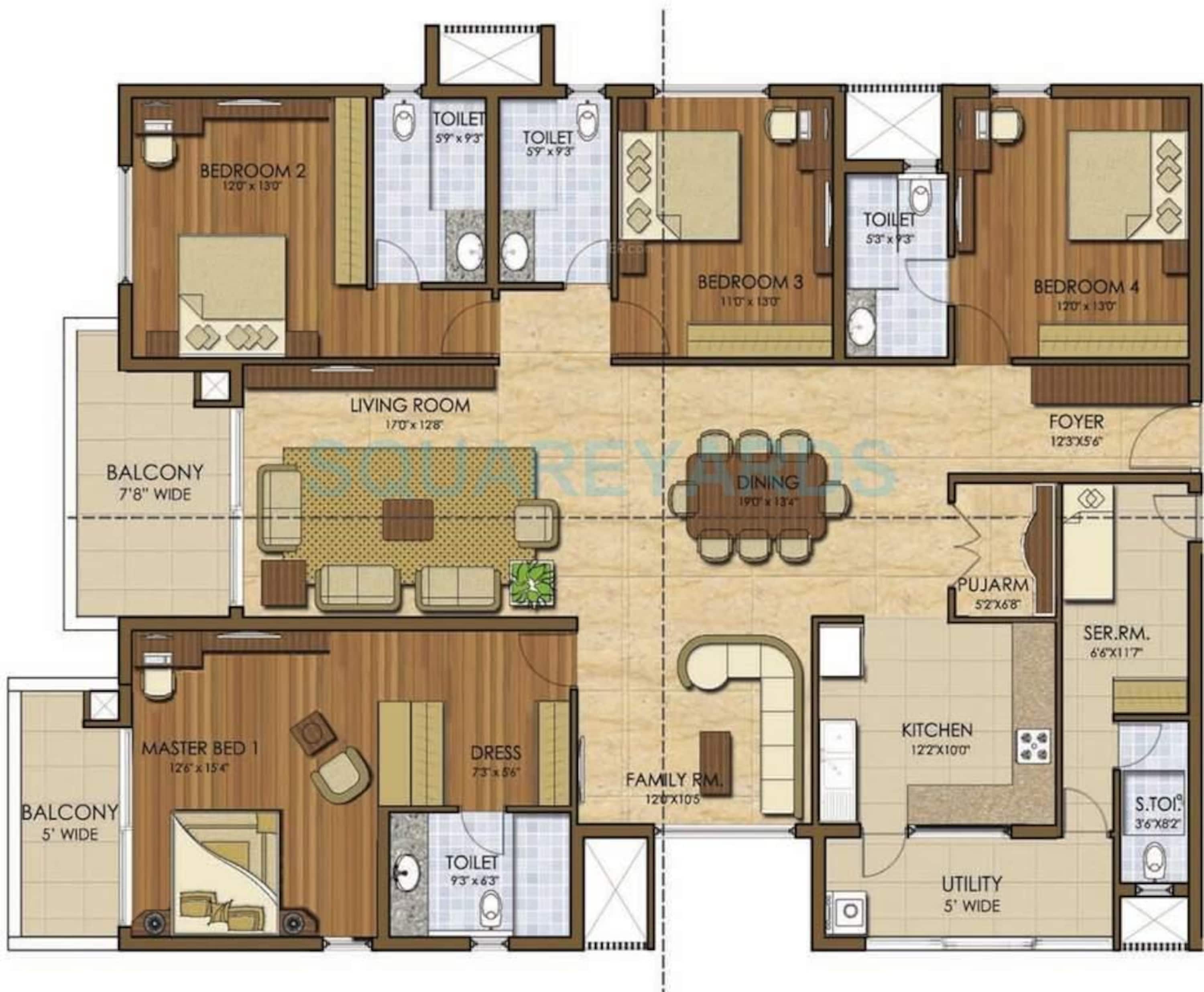 prestige ivy league apartment 4bhk 3101sqft1