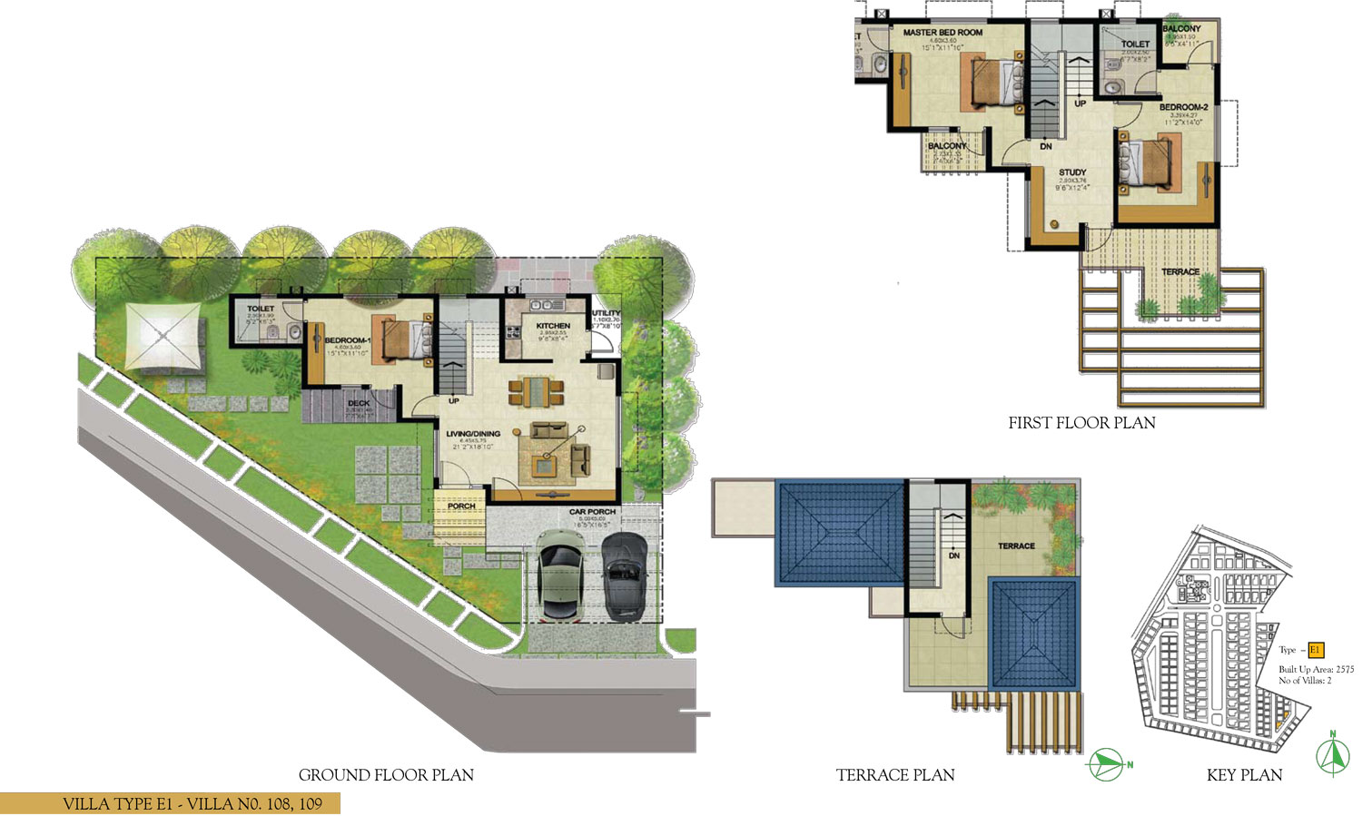 3 BHK 2575 Sq. Ft. Villa in Prestige Royal Woods