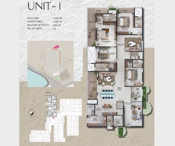  4 BHK Apartment at Prestige Vaishnaoi Rainbow Waters, Rai Durg – for Sale