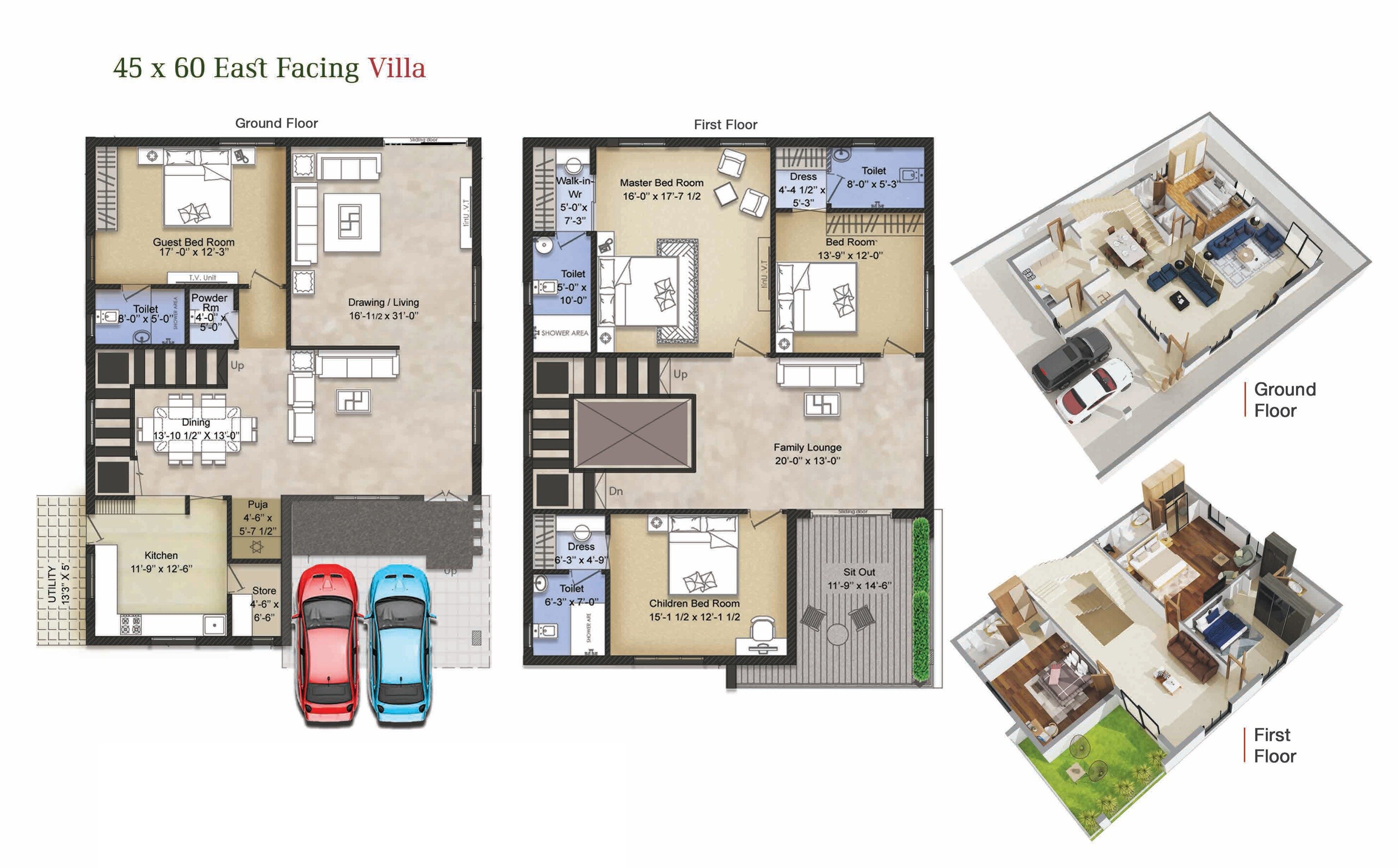 Floor plan of 4 BHK 3390 Sq. Ft. Villa in Prime Alpenia, Hyderabad