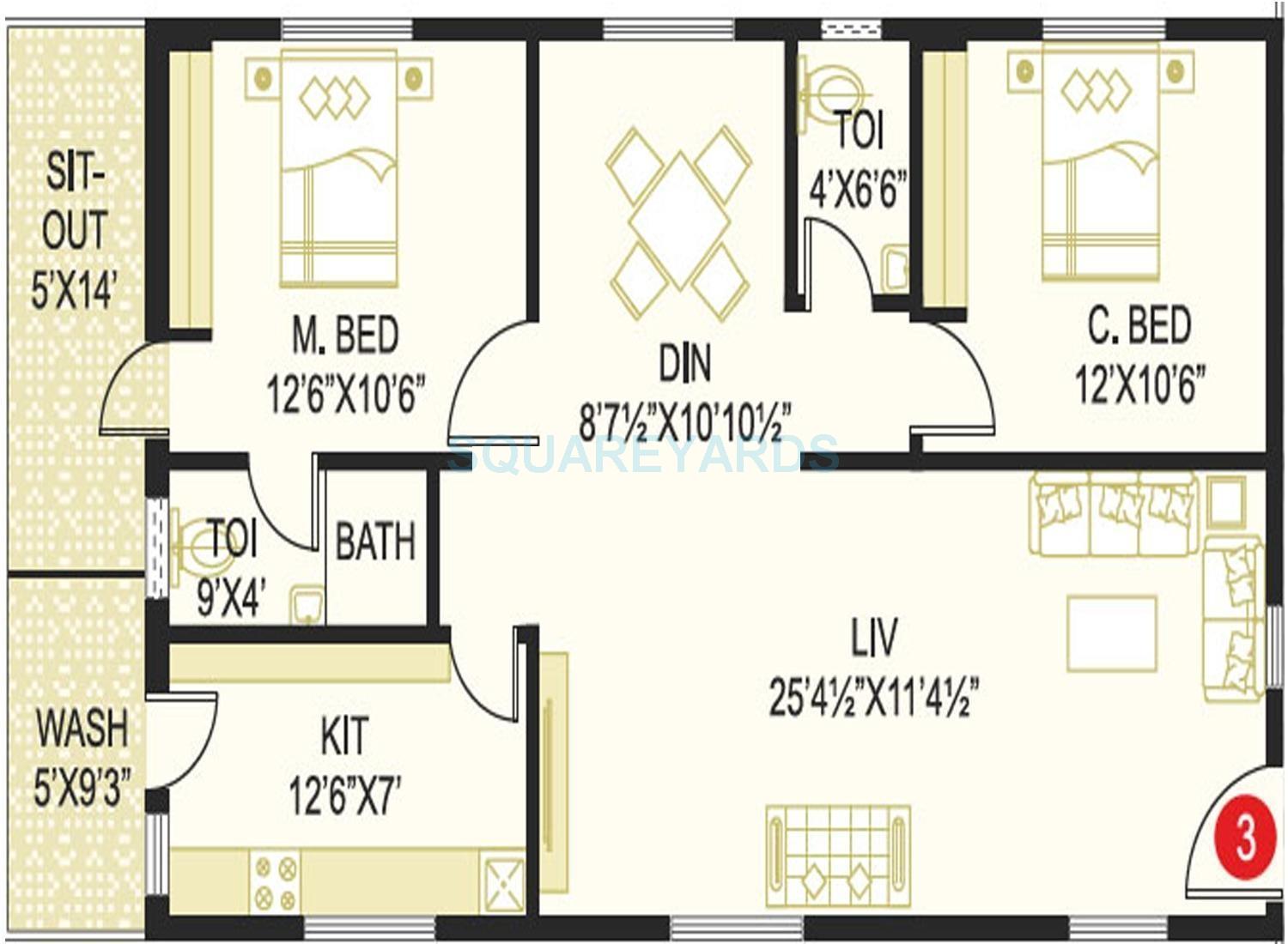 prime legend apartment 2bhk 1340sqft1