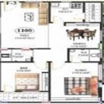  2 BHK Apartment at PRK Rajender Residency, Kondapur – for Rent