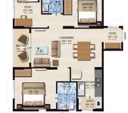 provident the pearl apartment 3 bhk 1047sqft 20234713184708