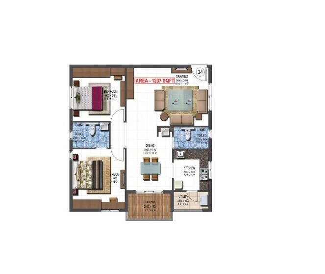 Other, pvr-kshetra 2 Bedroom 987 Sq.Ft. Apartment In Shankarpalli Hyderabad 9060820