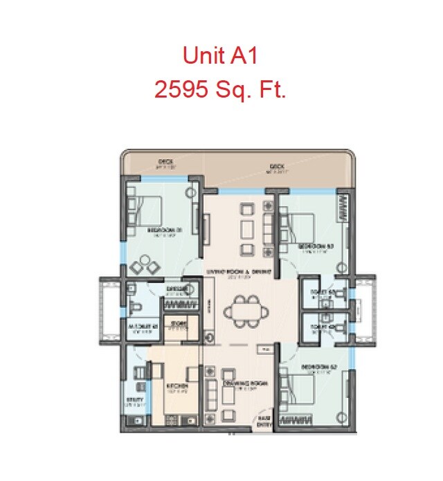 3 BHK 2595 Sq. Ft. Apartment