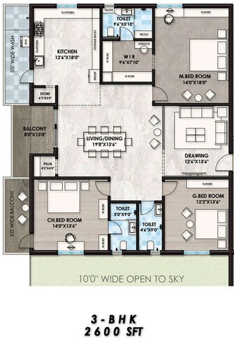 3 BHK Apartment For Resale in Raghavendra Panchajanya Heights Chanda Nagar Hyderabad  7800219