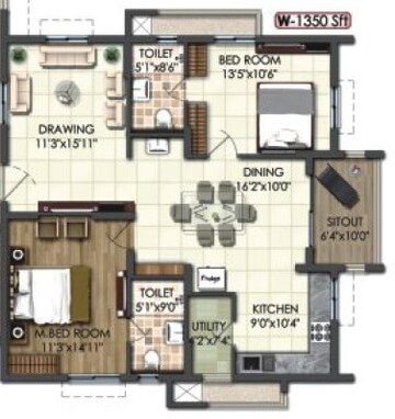  2 BHK Apartment at Rajapushpa Atria, Gachibowli – for Sale