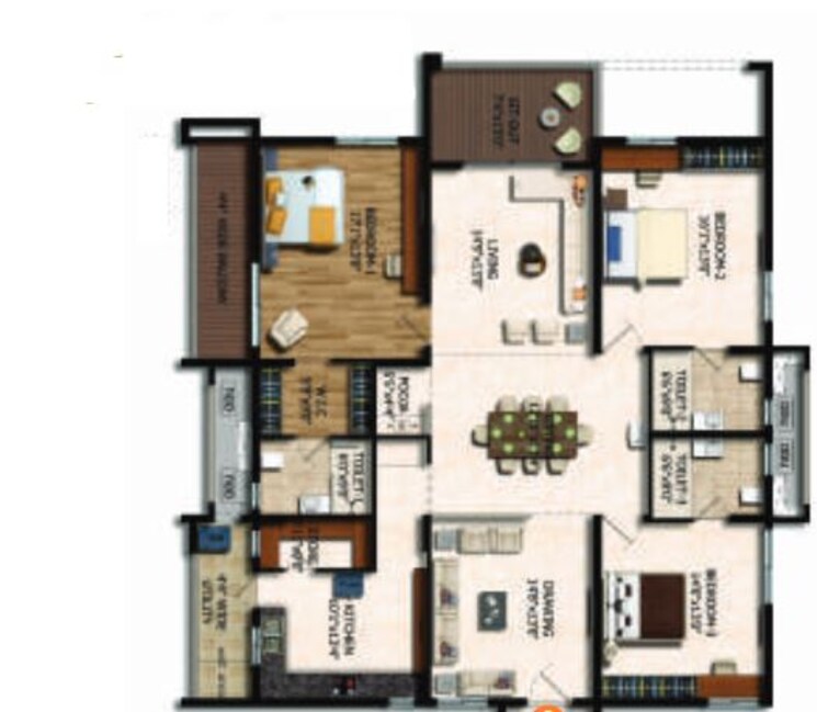 Other, rajapushpa-eterna 3 Bedroom 2680 Sq.Ft. Apartment In Nanakramguda Hyderabad 8790017
