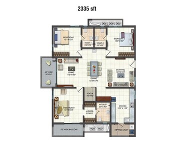  3 BHK Apartment at Rajapushpa Provincia, Narsingi – for Sale
