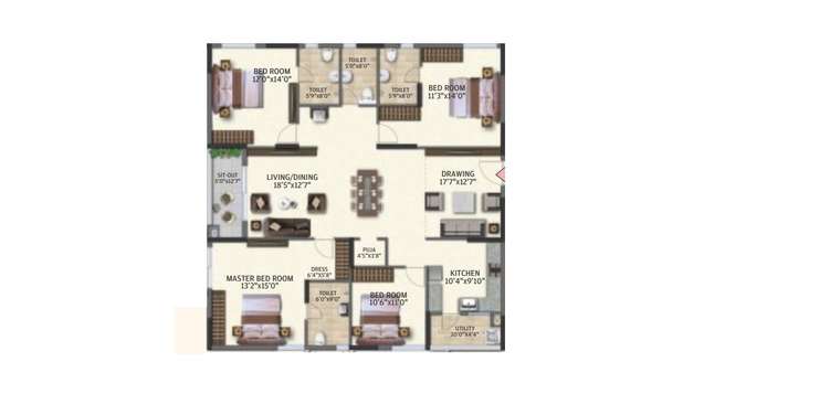 ramky one astra apartment 4bhk 2415sqft11