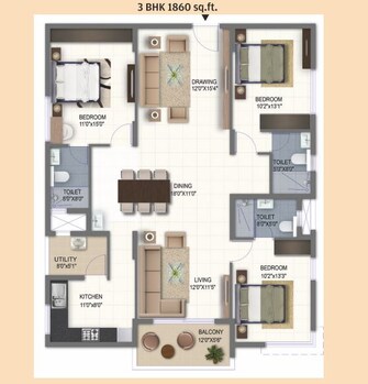 3 BHK Apartment For Resale in Ramky One Galaxia Nallagandla Hyderabad  6573559