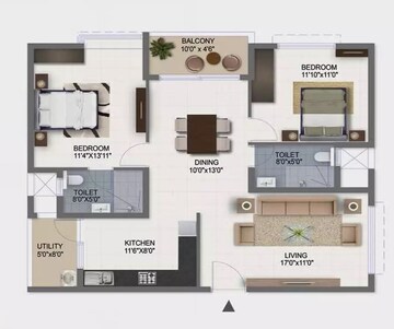  2 BHK Apartment at Ramky One Galaxia Phase 2, Nallagandla – for Sale