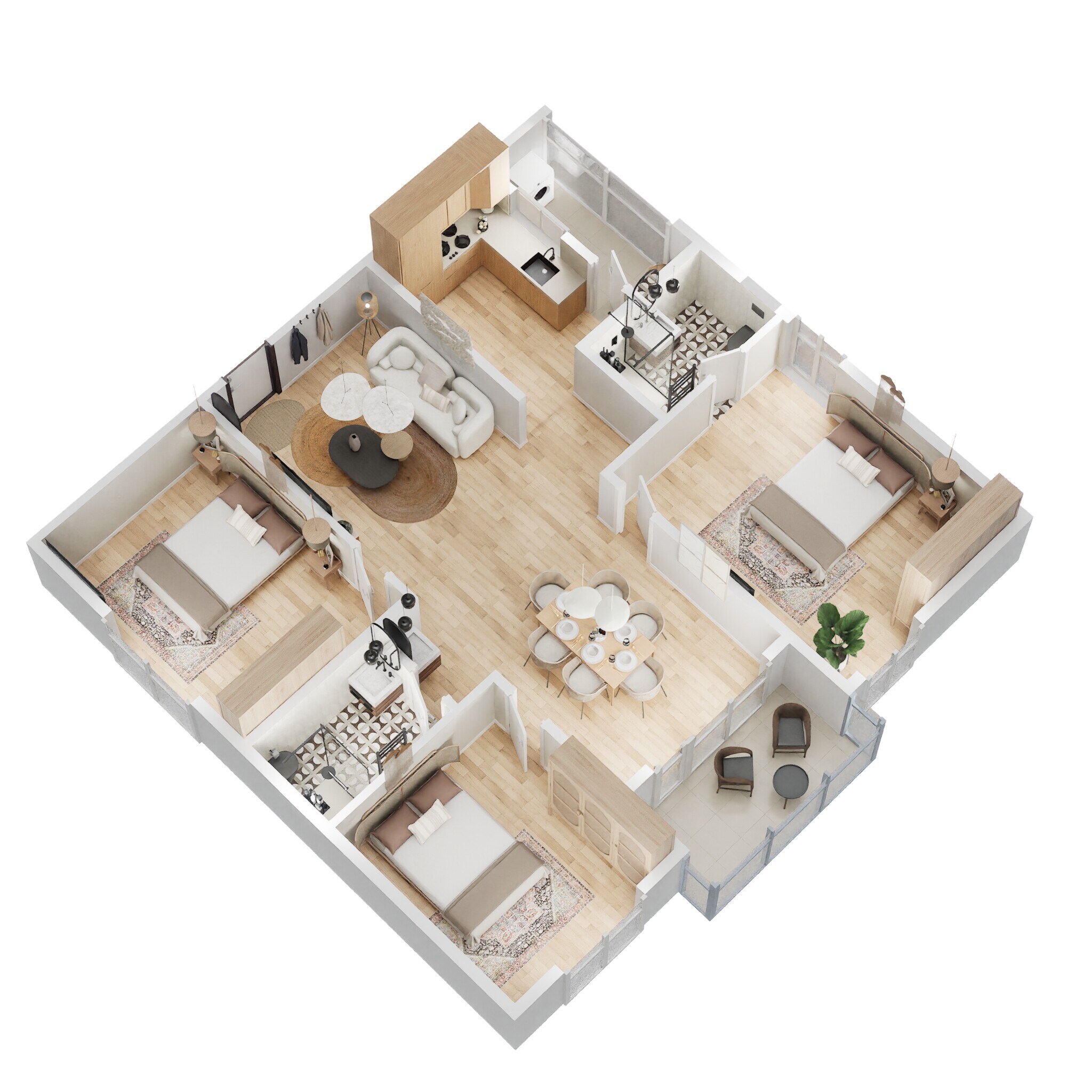 3 BHK 1505 Sq. Ft. Apartment