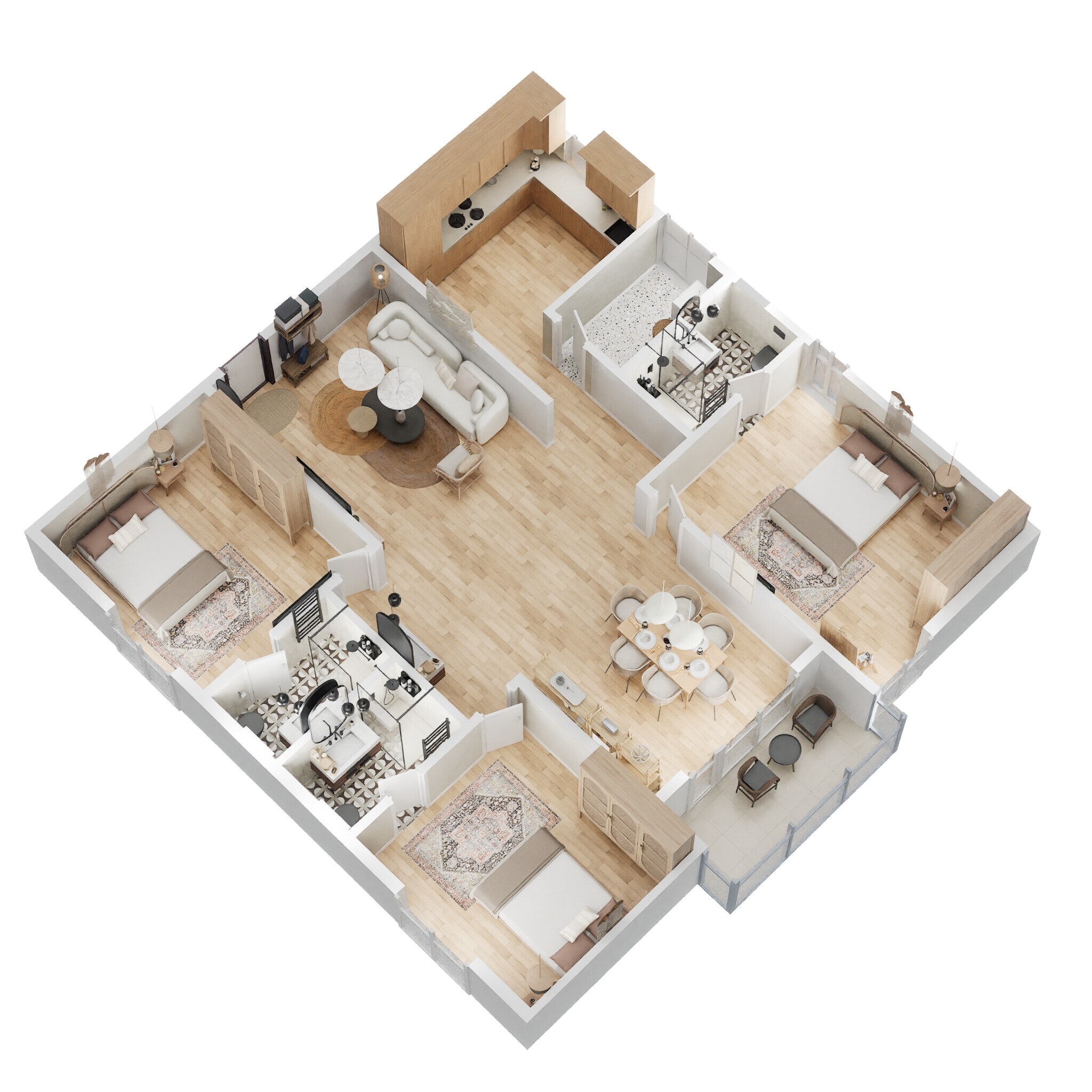 3 BHK 1860 Sq. Ft. Apartment