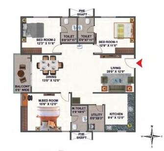 3 BHK Apartment For Resale in Ramky One Genext Towers Uppal Hyderabad  6543401