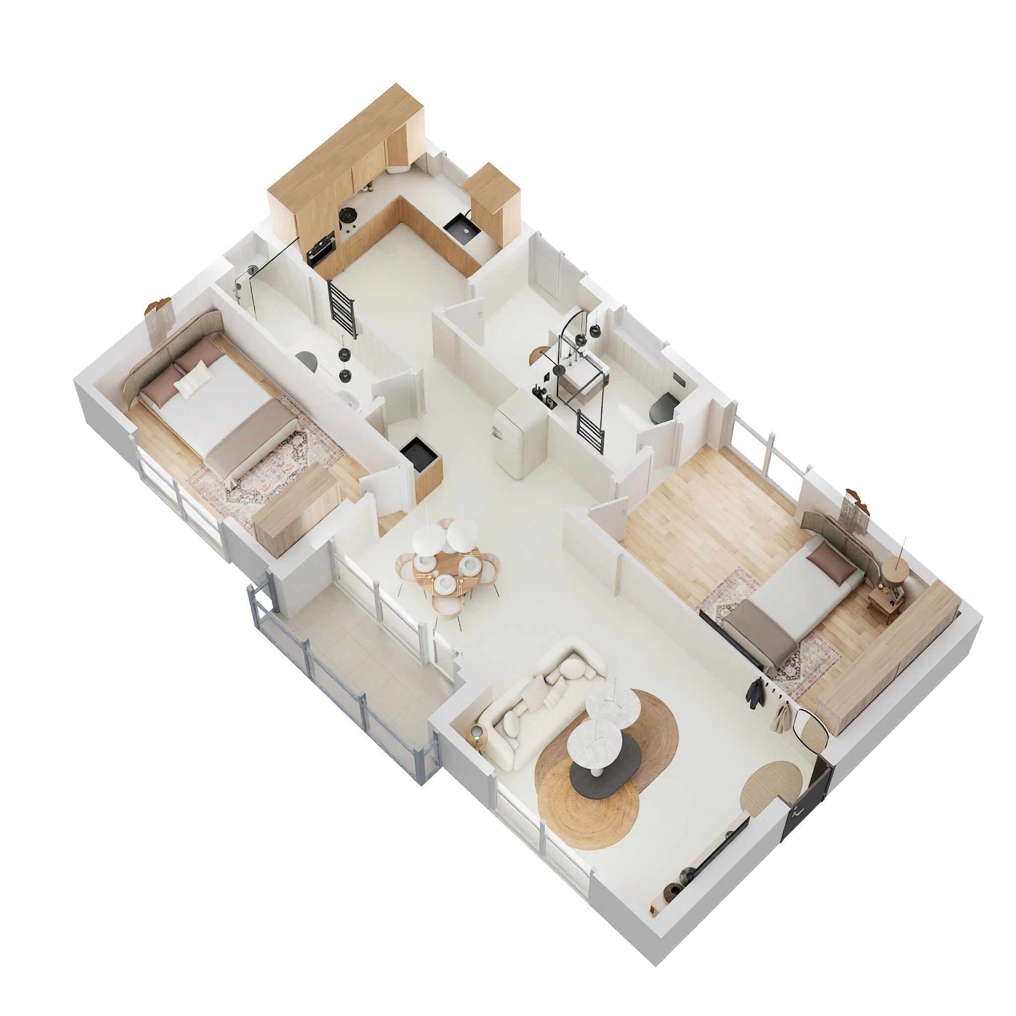 2 BHK 1295 Sq. Ft. Apartment