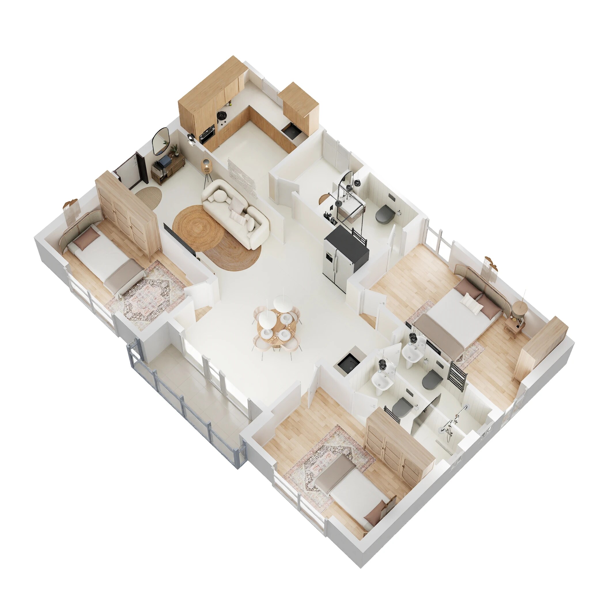 3 BHK 1390 Sq. Ft. Apartment