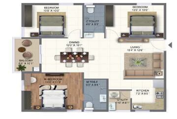 3 BHK Apartment at Ramky One Marvel, Gajularamaram – for Sale
