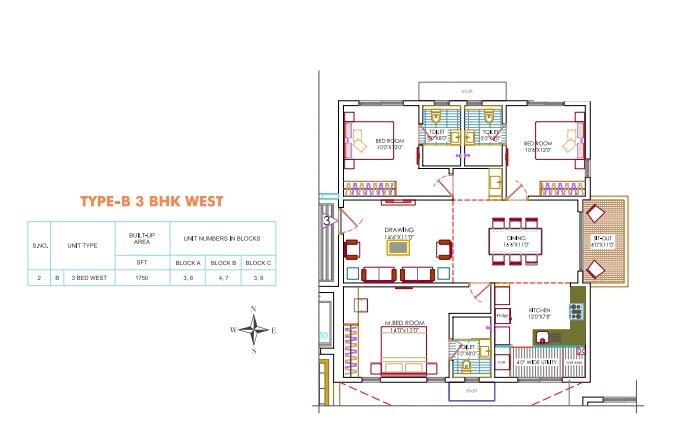 3 BHK Apartment at Ramky One Odyssey, Narsingi – for Sale