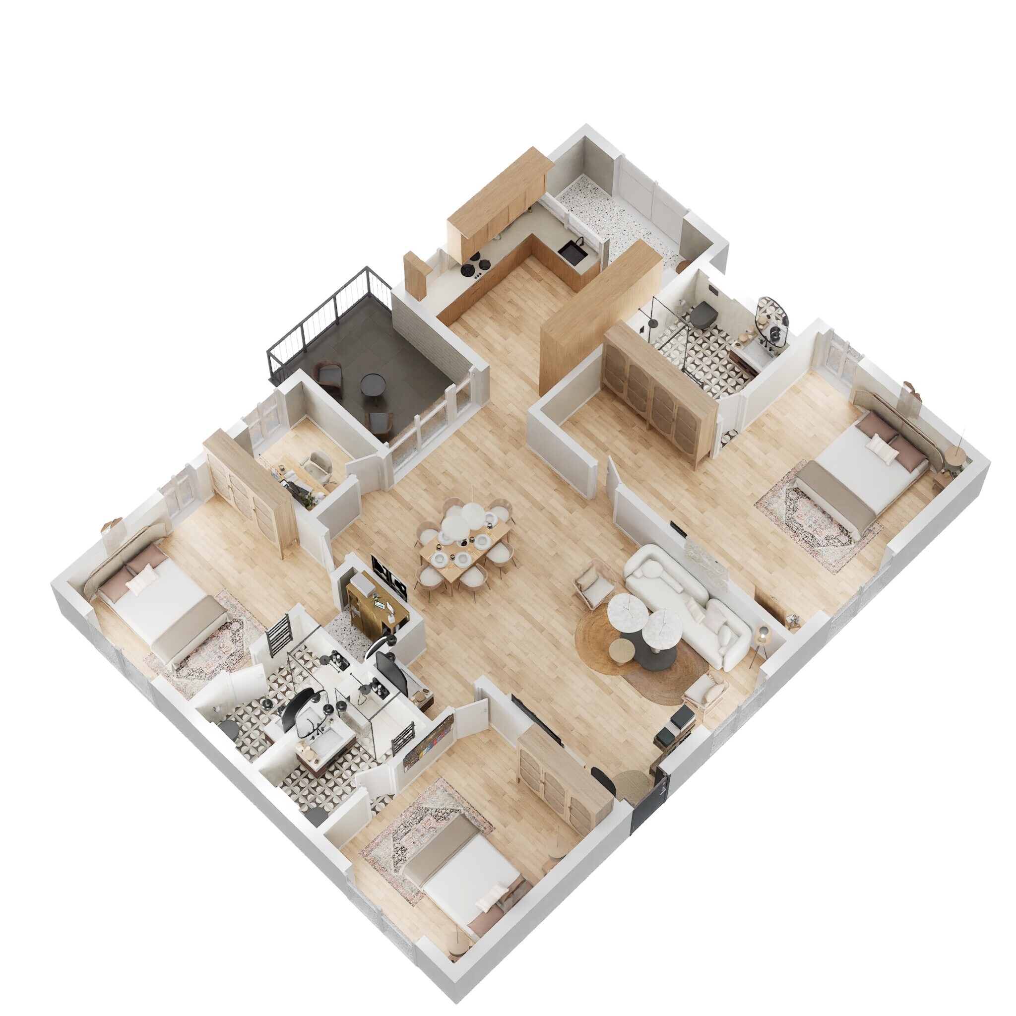 3 BHK 2180 Sq. Ft. Apartment