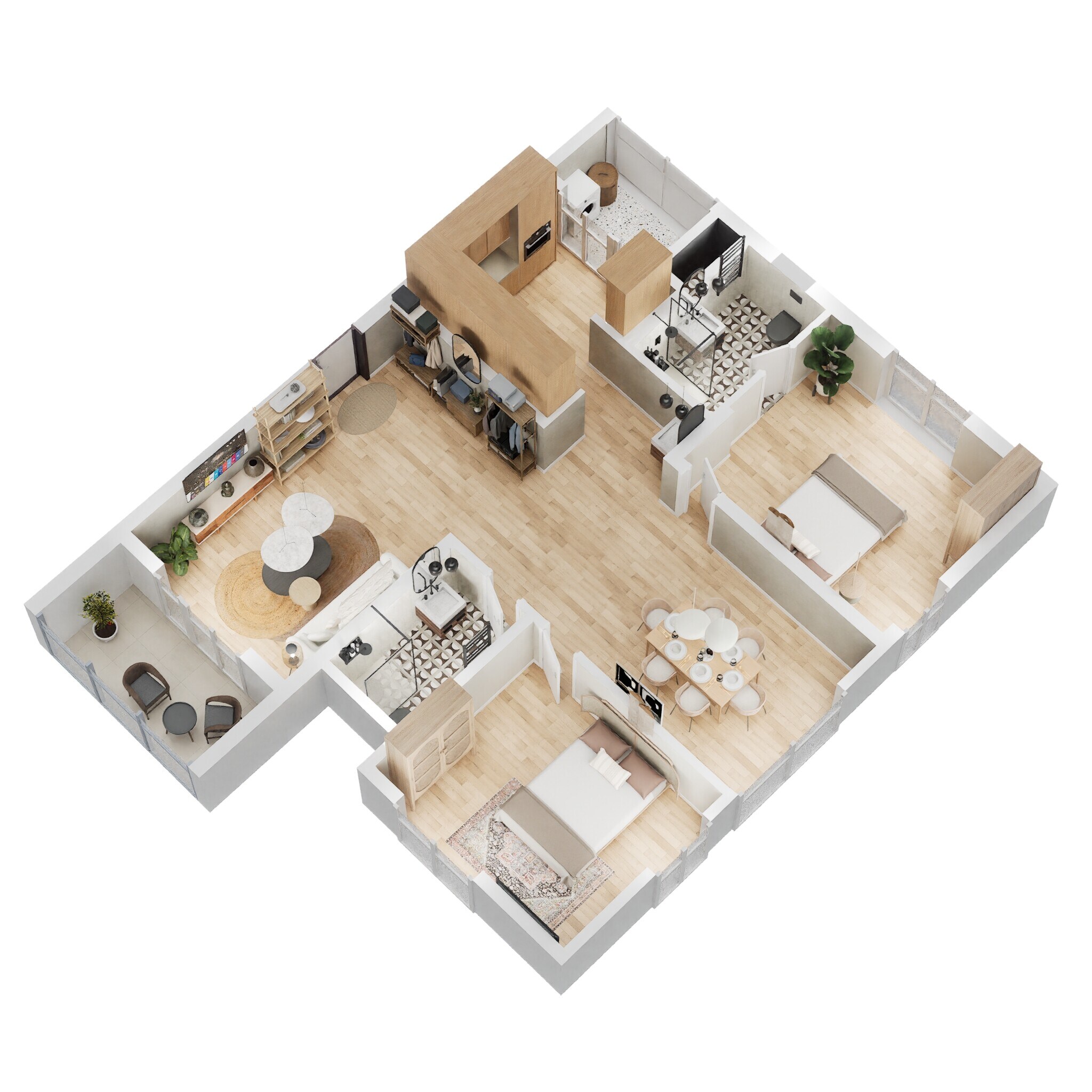 2 BHK 1255 Sq. Ft. Apartment