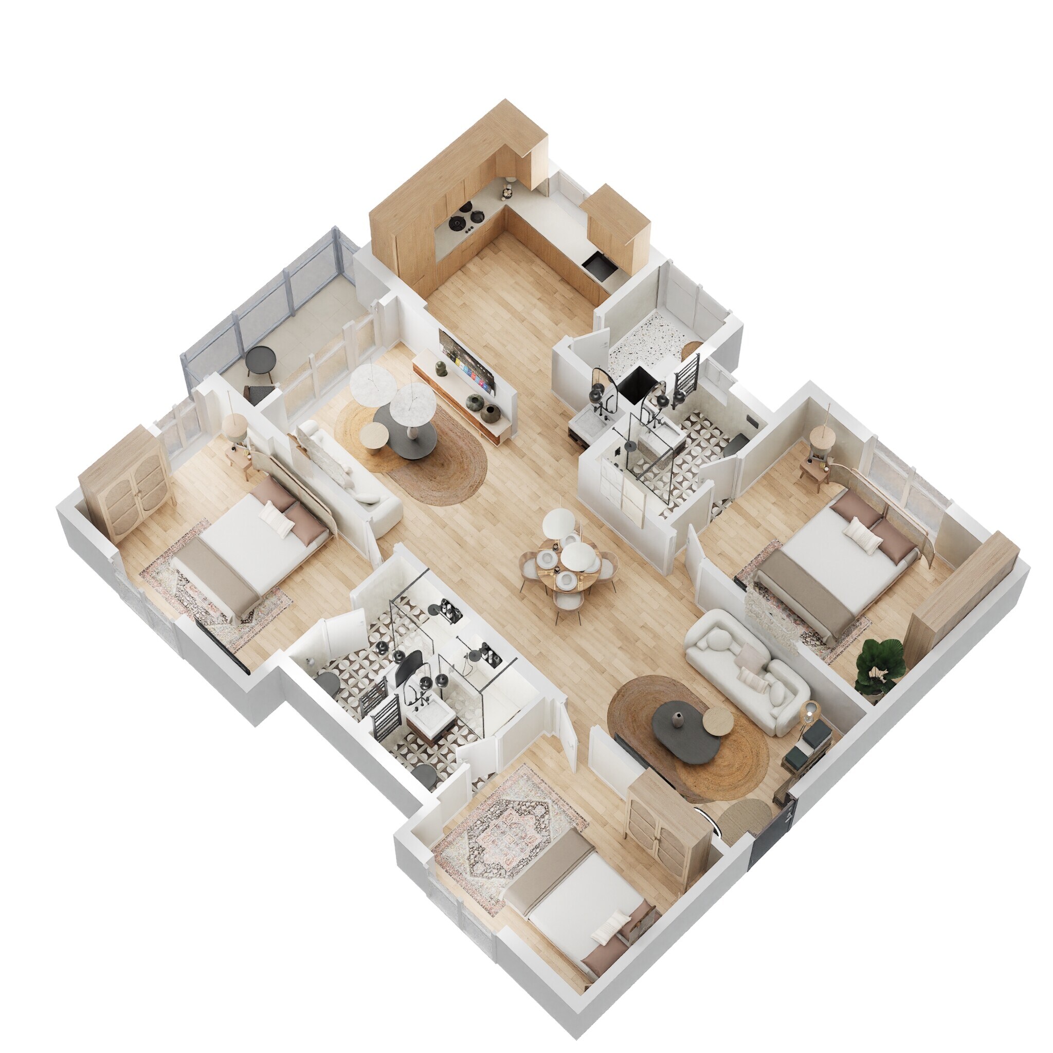 3 BHK 1535 Sq. Ft. Apartment