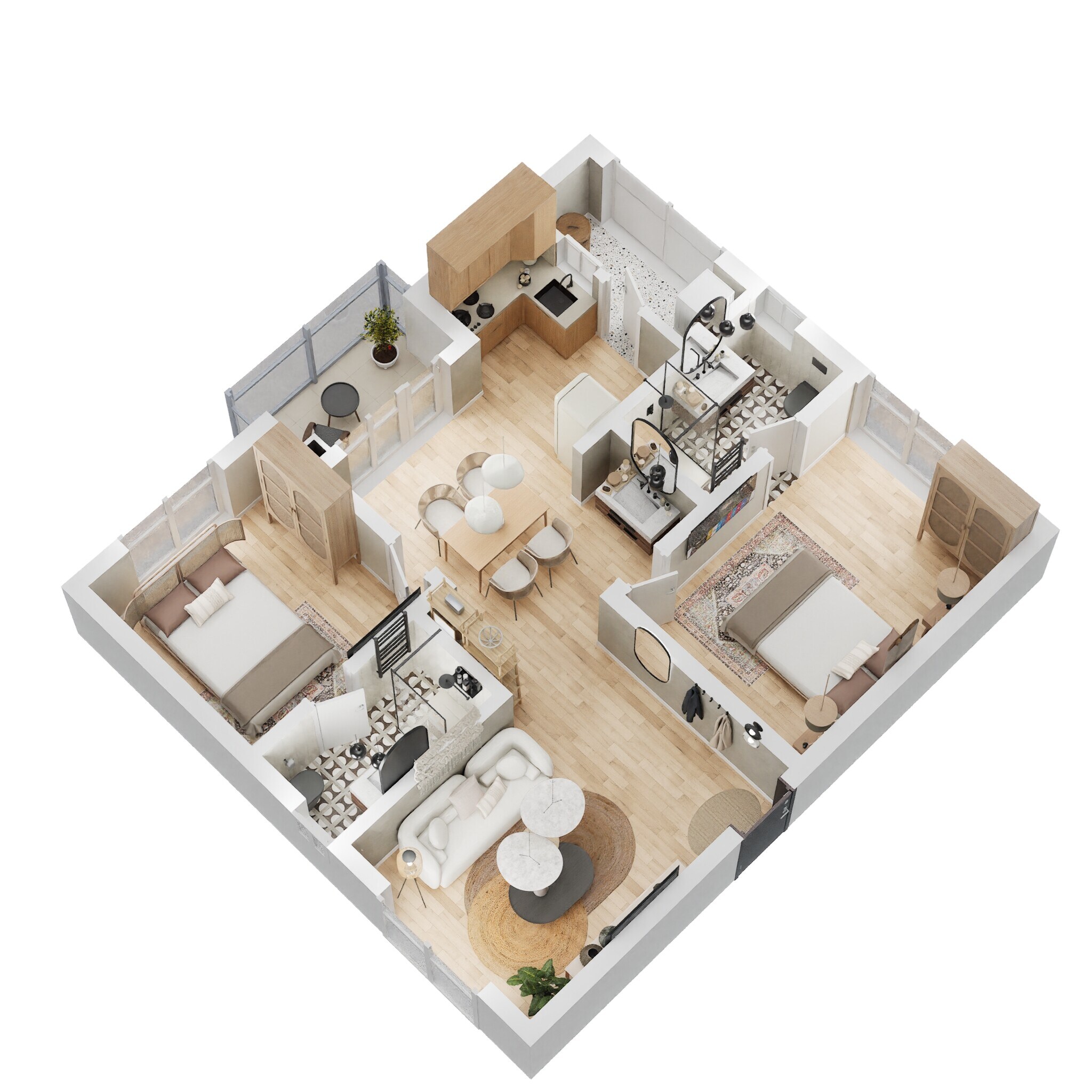 2 BHK 1065 Sq. Ft. Apartment