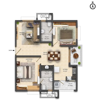 2 BHK Apartment For Resale in Ramky One Symphony Patancheru Hyderabad  7686056