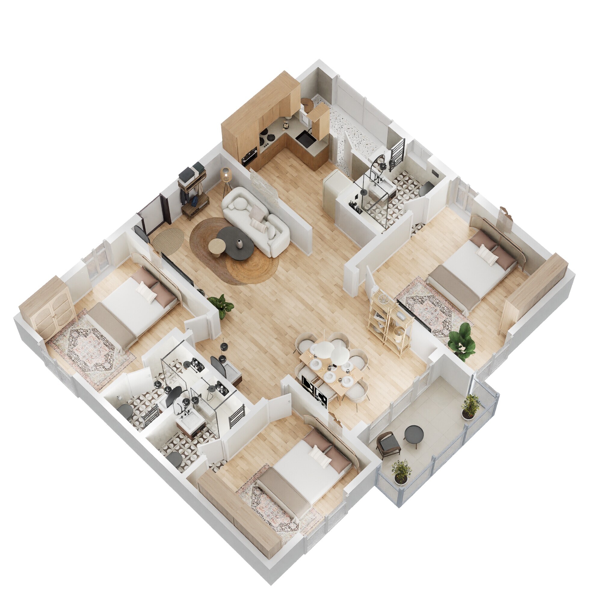 3 BHK 1585 Sq. Ft. Apartment