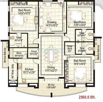  3 BHK Apartment at Ramky Towers, Gachibowli – for Sale