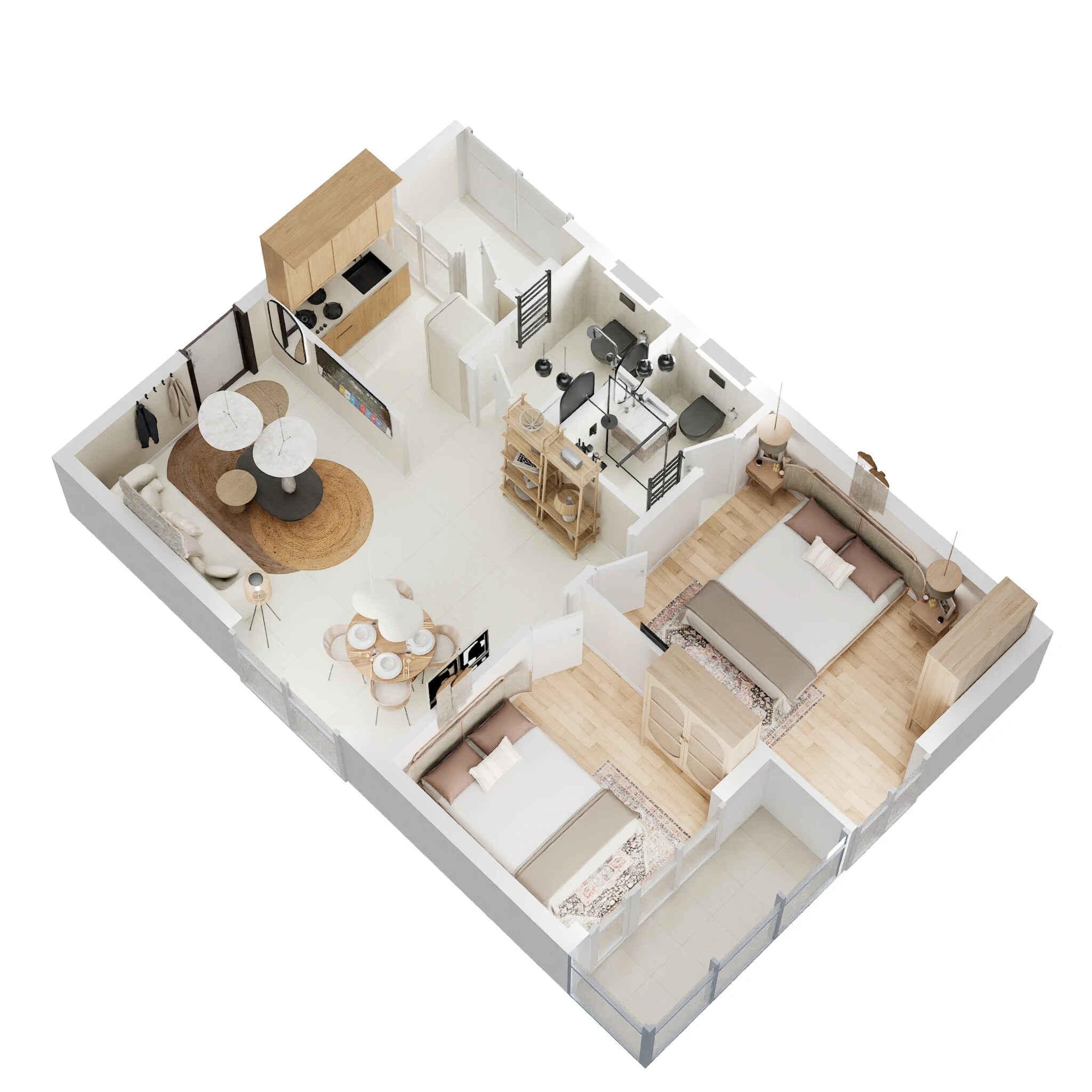 2 BHK 850 Sq. Ft. Apartment