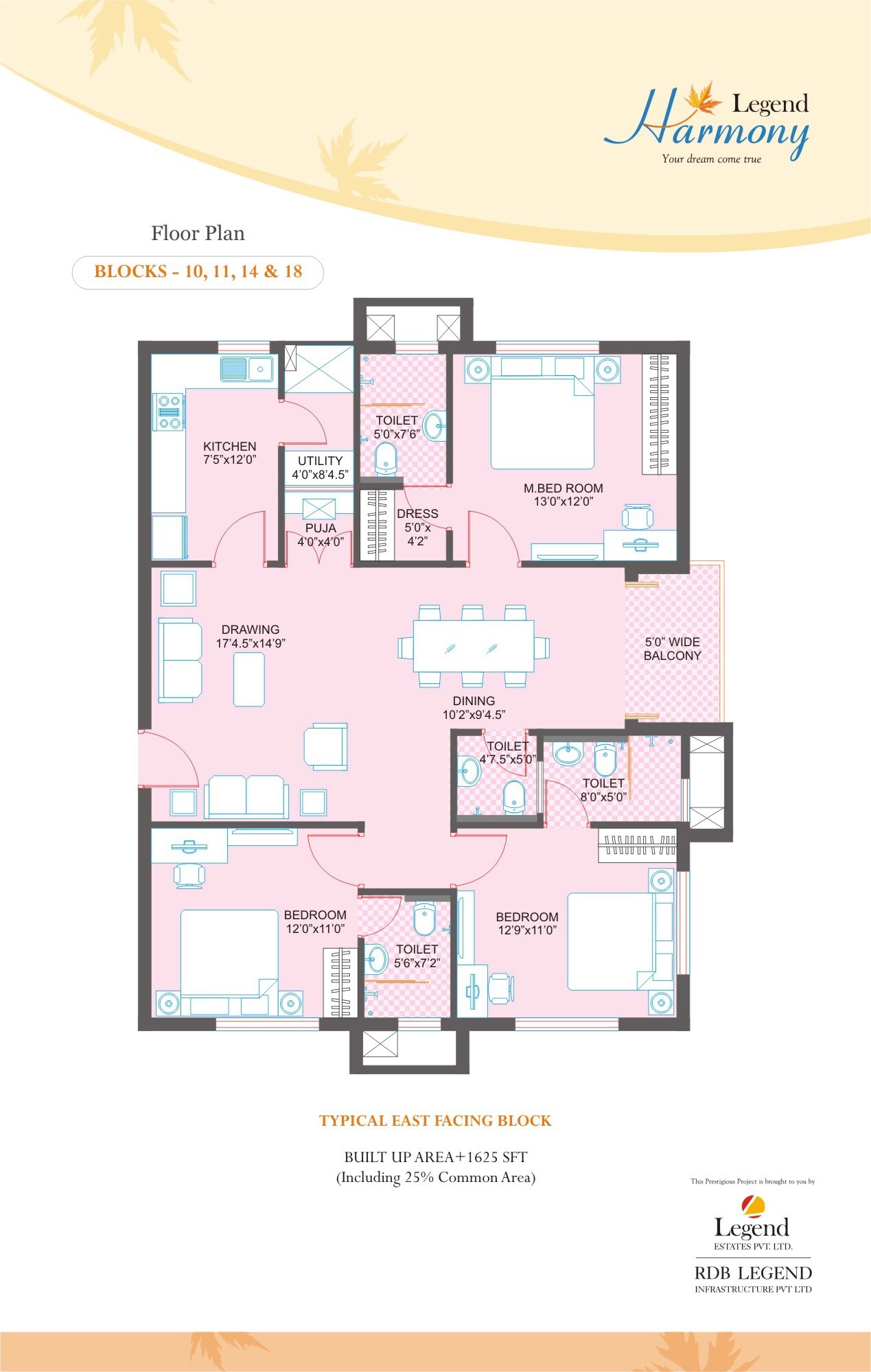 3 BHK 1625 Sq. Ft. Apartment