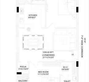 2 BHK 1227 Sq. Ft. Apartment in Renbridge Renuka Residency