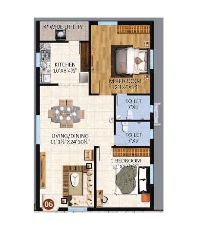 2 BHK 1209 Sq. Ft. Apartment