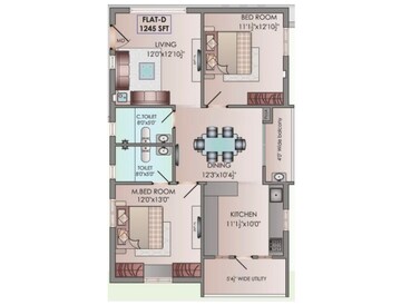  2 BHK Apartment at Riddhis Grandeur, Neknampur – for Rent